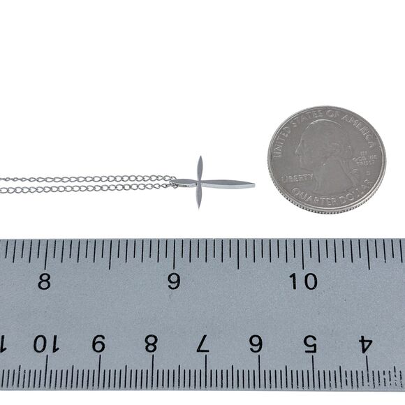 Pointed Cross Religion Pendant ONLY | Vintage Sterling Silver 925 - Picture 4 of 4